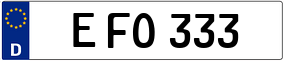 Trailer License Plate